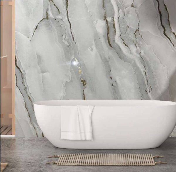 gold grey marble shower wall panels